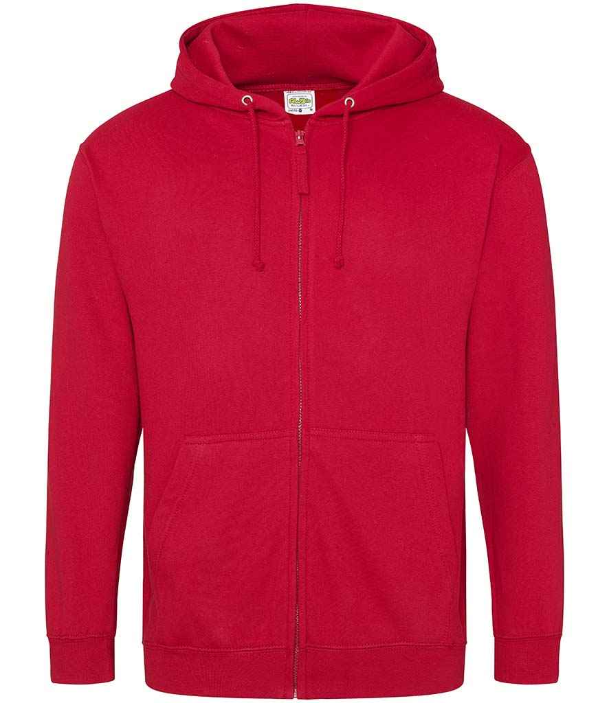 AWDis Zoodie in Red Hot Chilli by Just Hoods — Custom branded clothing by Print Press, featuring premium embroidery produced in our specialist print lab in the UK.