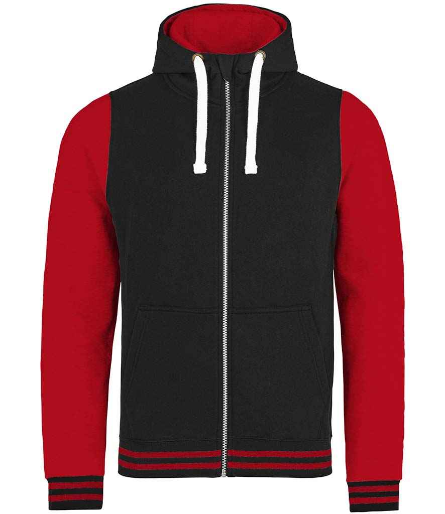AWDis Urban Varsity Zoodie in by Just Hoods — Custom branded clothing by Print Press, featuring premium embroidery produced in our specialist print lab in the UK.