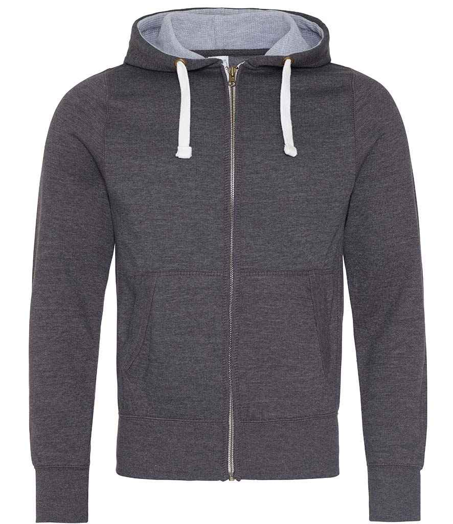AWDis Chunky Zoodie in Charcoal by Just Hoods — Custom branded clothing by Print Press, featuring premium embroidery produced in our specialist print lab in the UK.