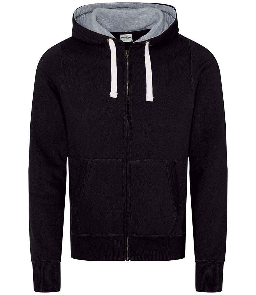 AWDis Chunky Zoodie in Jet Black by Just Hoods — Custom branded clothing by Print Press, featuring premium embroidery produced in our specialist print lab in the UK.