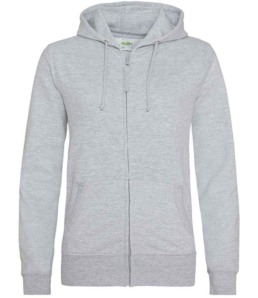 AWDis Ladies Zoodie in Heather Grey by Just Hoods — Custom branded clothing by Print Press, featuring premium embroidery produced in our specialist print lab in the UK.