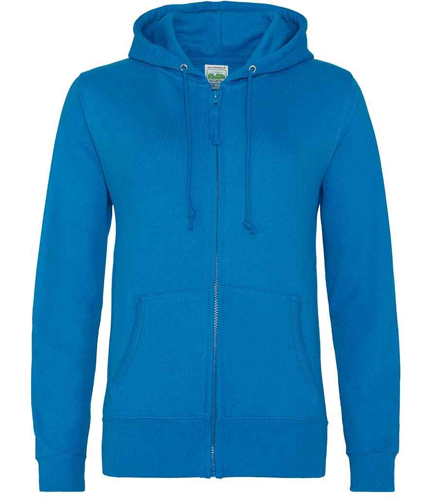 AWDis Ladies Zoodie in Sapphire Blue by Just Hoods — Custom branded clothing by Print Press, featuring premium embroidery produced in our specialist print lab in the UK.