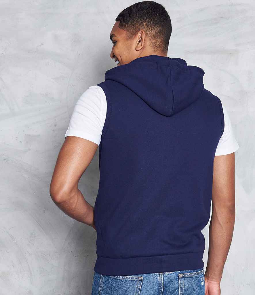 AWDis Sleeveless Zoodie in by Just Hoods — Custom branded clothing by Print Press, featuring premium embroidery produced in our specialist print lab in the UK.