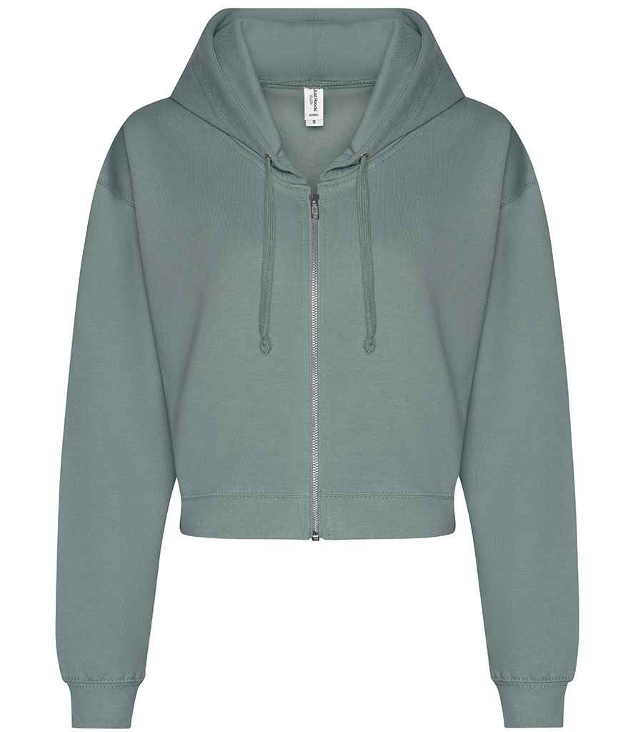 AWDis Ladies Cropped Zoodie in by Just Hoods — Custom branded clothing by Print Press, featuring premium embroidery produced in our specialist print lab in the UK.
