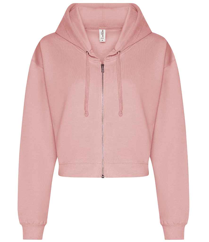 AWDis Ladies Cropped Zoodie in by Just Hoods — Custom branded clothing by Print Press, featuring premium embroidery produced in our specialist print lab in the UK.