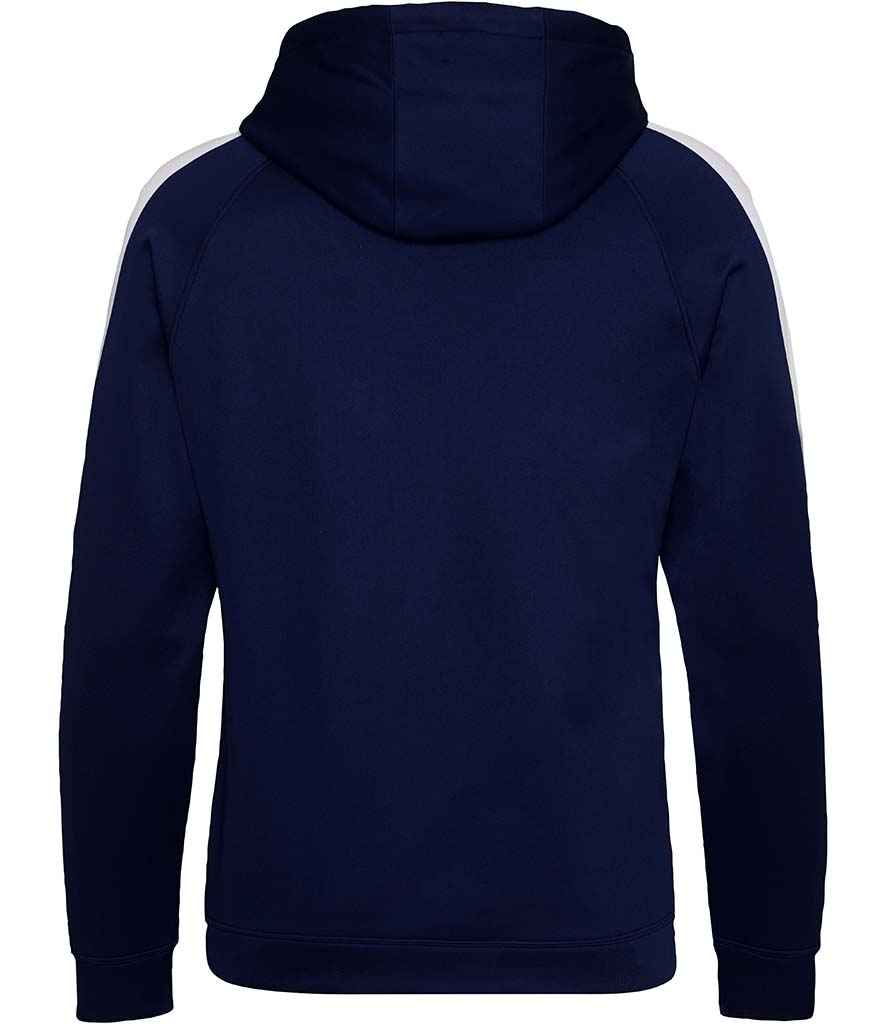 AWDis Contrast Sports Polyester Zoodie in by Just Hoods — Custom branded clothing by Print Press, featuring premium embroidery produced in our specialist print lab in the UK.