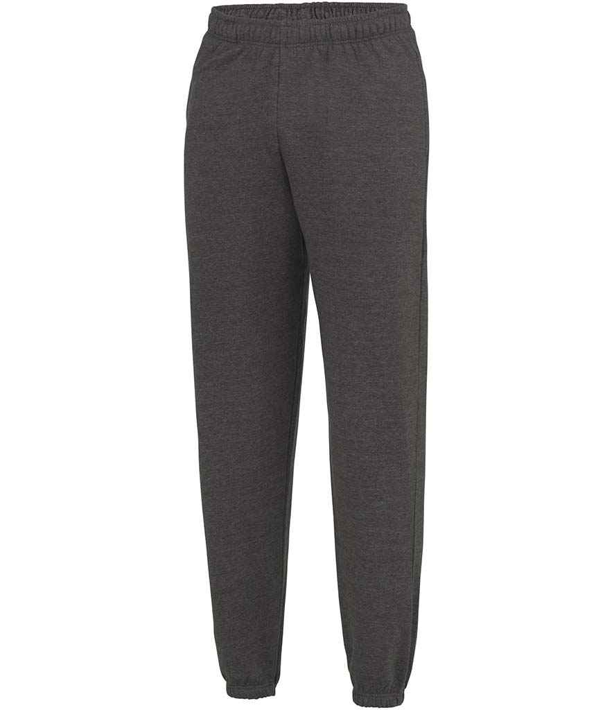 AWDis College Cuffed Jog Pants in Charcoal by Just Hoods — Custom branded clothing by Print Press, featuring premium embroidery produced in our specialist print lab in the UK.
