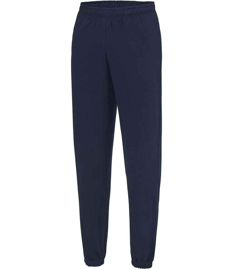 AWDis College Cuffed Jog Pants in New French Navy by Just Hoods — Custom branded clothing by Print Press, featuring premium embroidery produced in our specialist print lab in the UK.