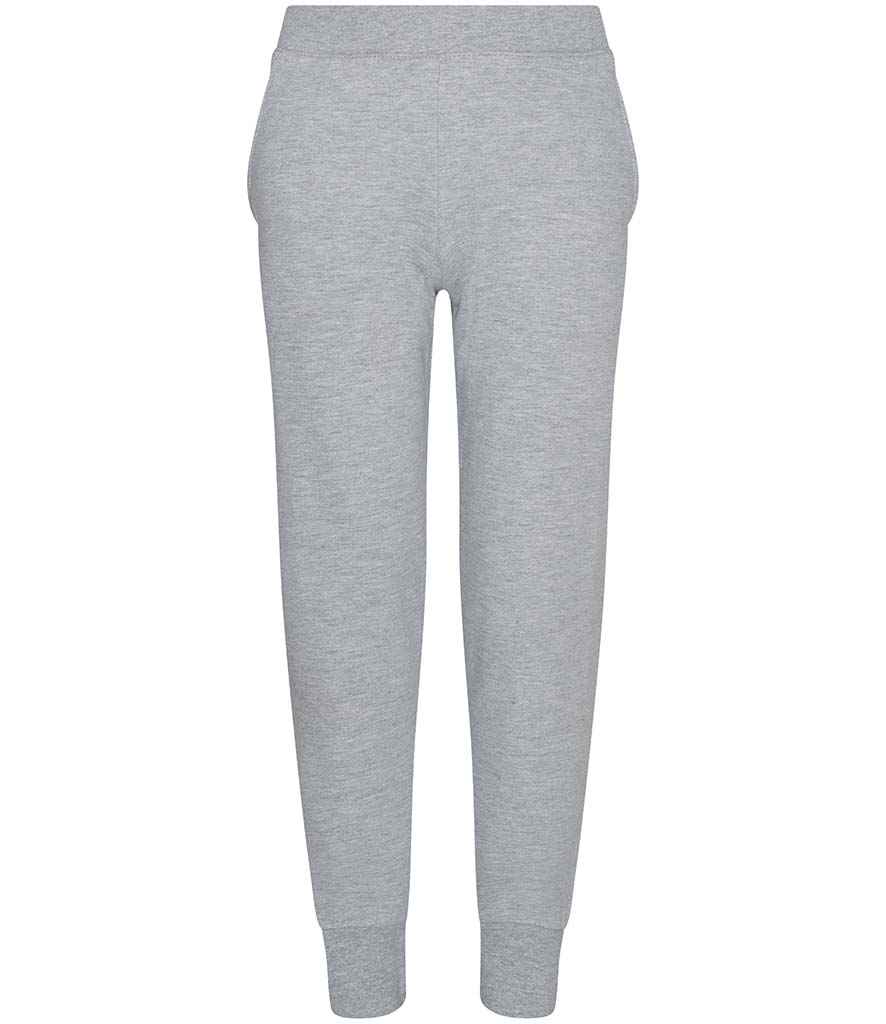 AWDis Kids Tapered Track Pants in by Just Hoods — Custom branded clothing by Print Press, featuring premium embroidery produced in our specialist print lab in the UK.