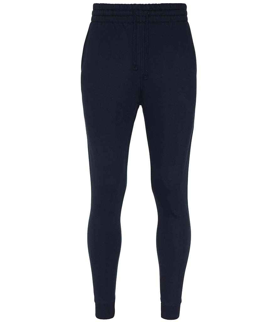 AWDis Tapered Track Pants in New French Navy by Just Hoods — Custom branded clothing by Print Press, featuring premium embroidery produced in our specialist print lab in the UK.