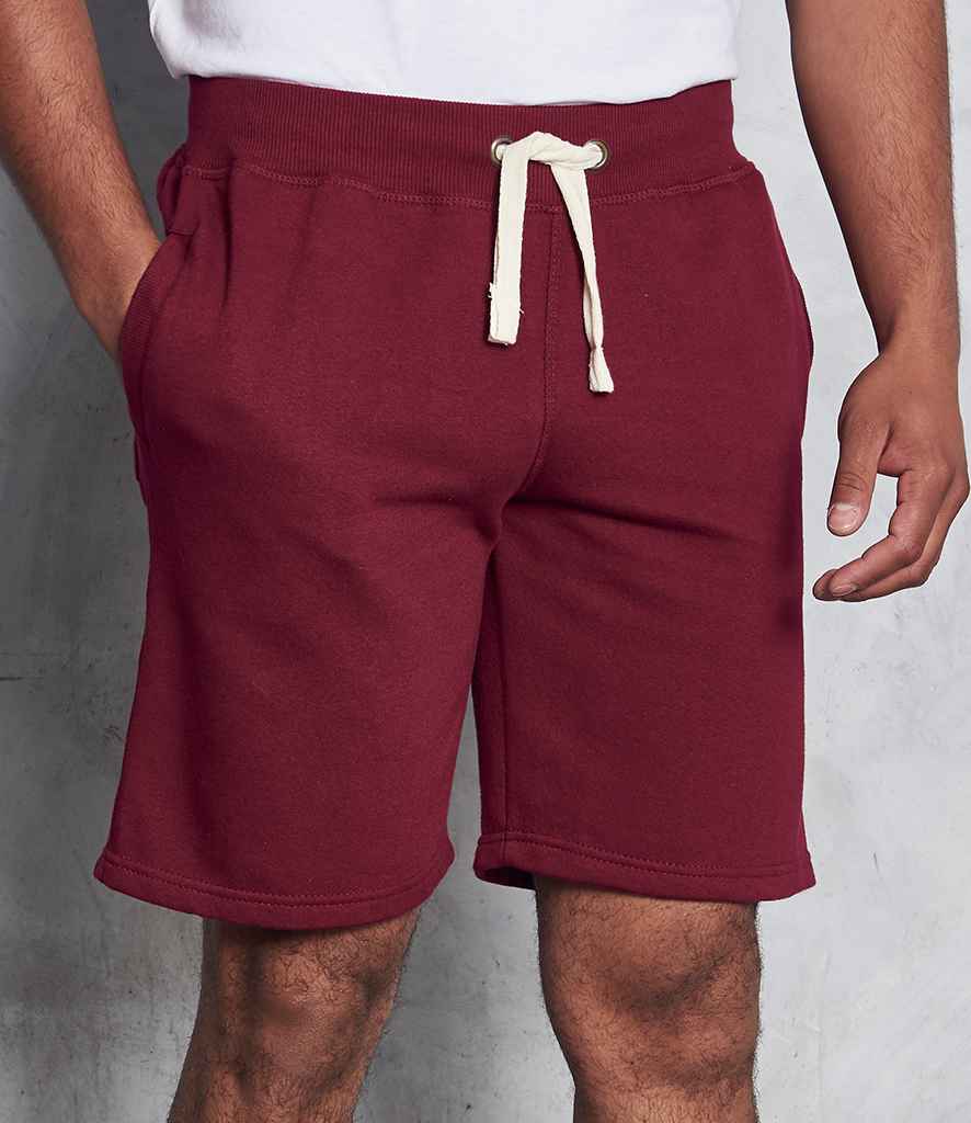 AWDis Campus Shorts in Burgundy by Just Hoods — Custom branded clothing by Print Press, featuring premium embroidery produced in our specialist print lab in the UK.