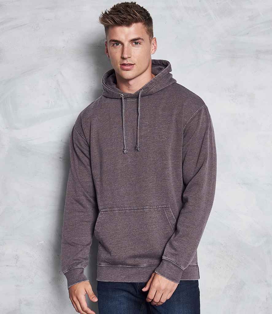 AWDis Washed Hoodie in Washed Charcoal by Just Hoods — Custom branded clothing by Print Press, featuring premium embroidery produced in our specialist print lab in the UK.