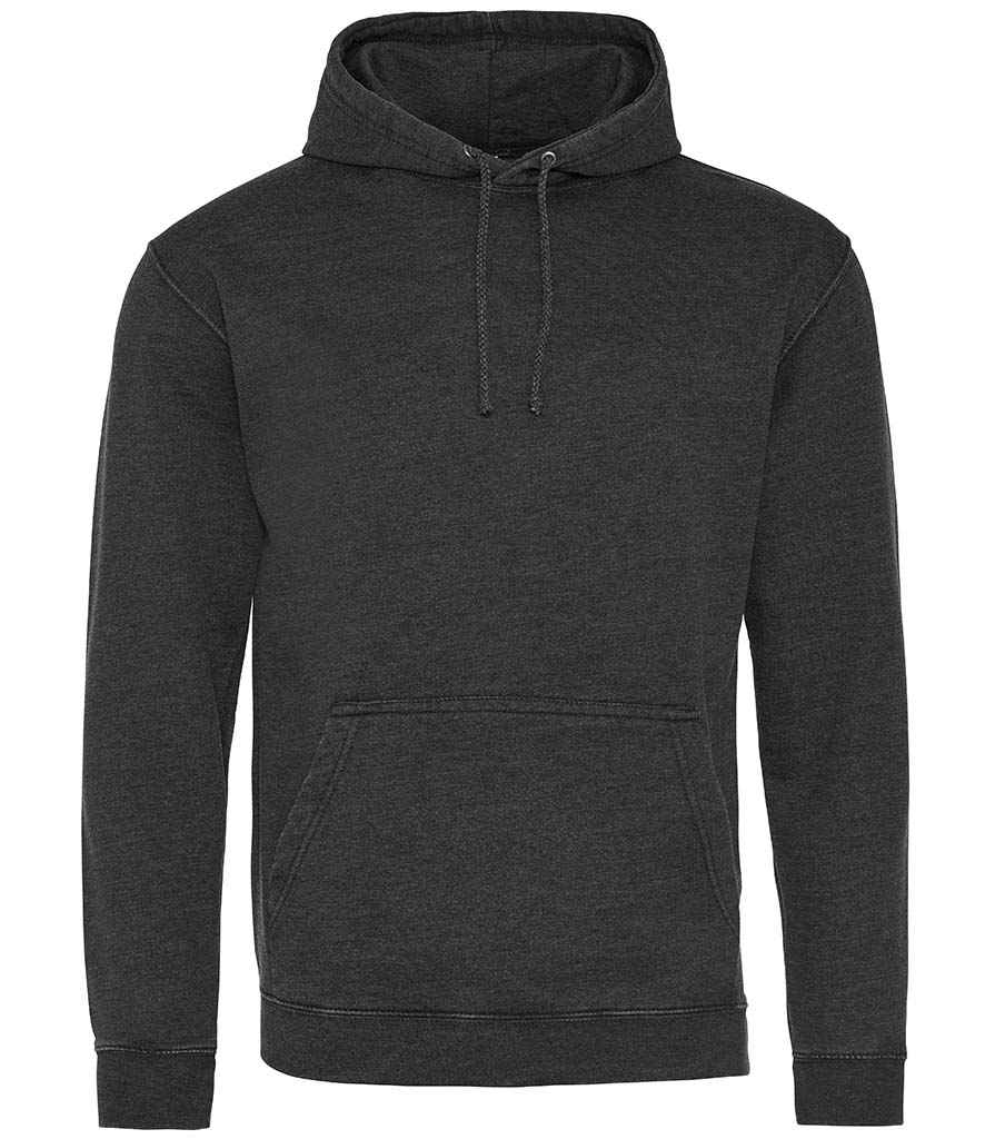 AWDis Washed Hoodie in Washed Jet Black by Just Hoods — Custom branded clothing by Print Press, featuring premium embroidery produced in our specialist print lab in the UK.