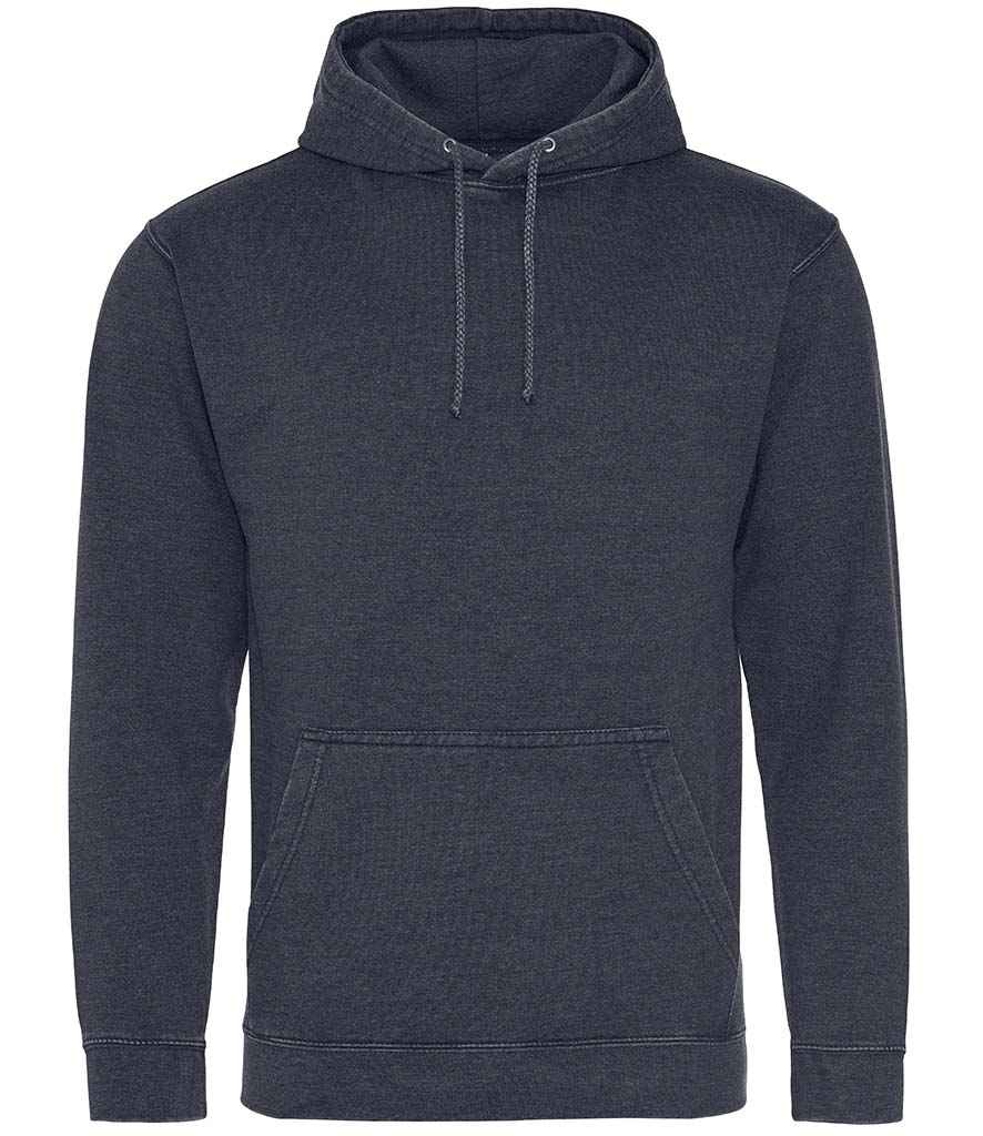 AWDis Washed Hoodie in Washed New French Navy by Just Hoods — Custom branded clothing by Print Press, featuring premium embroidery produced in our specialist print lab in the UK.