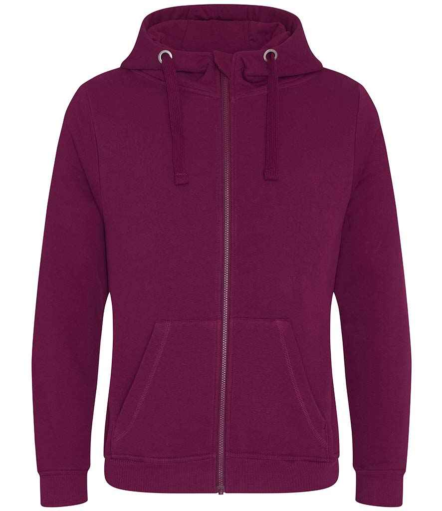 AWDis Graduate Heavyweight Zoodie in Burgundy by Just Hoods — Custom branded clothing by Print Press, featuring premium embroidery produced in our specialist print lab in the UK.