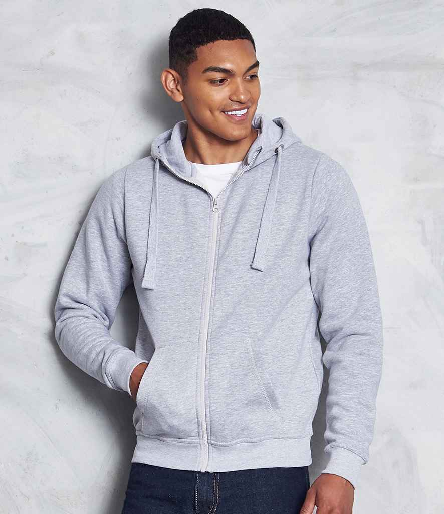 AWDis Graduate Heavyweight Zoodie in Heather Grey by Just Hoods — Custom branded clothing by Print Press, featuring premium embroidery produced in our specialist print lab in the UK.