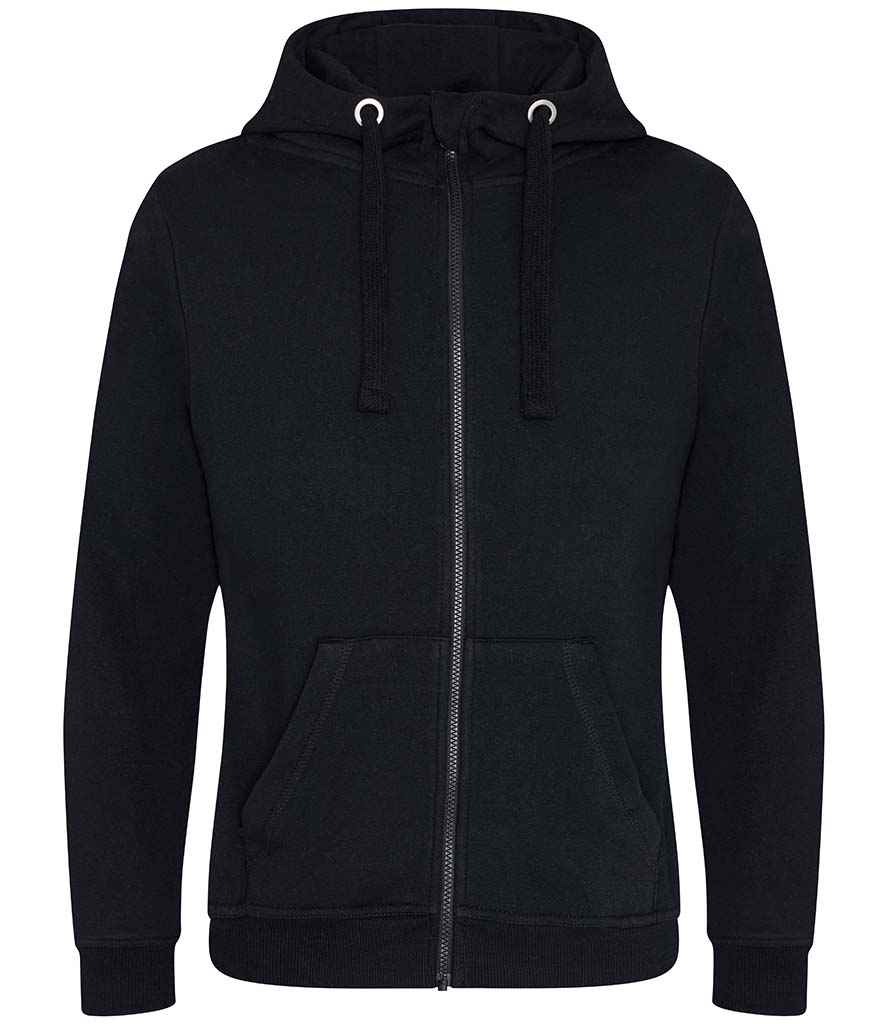 AWDis Graduate Heavyweight Zoodie in Jet Black by Just Hoods — Custom branded clothing by Print Press, featuring premium embroidery produced in our specialist print lab in the UK.