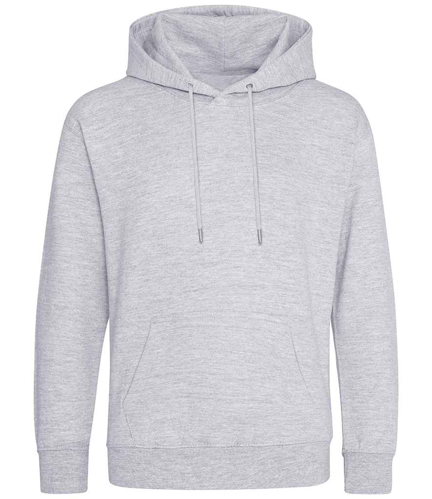 AWDis Organic Hoodie in Heather Grey by Just Hoods — Custom branded clothing by Print Press, featuring premium embroidery produced in our specialist print lab in the UK.