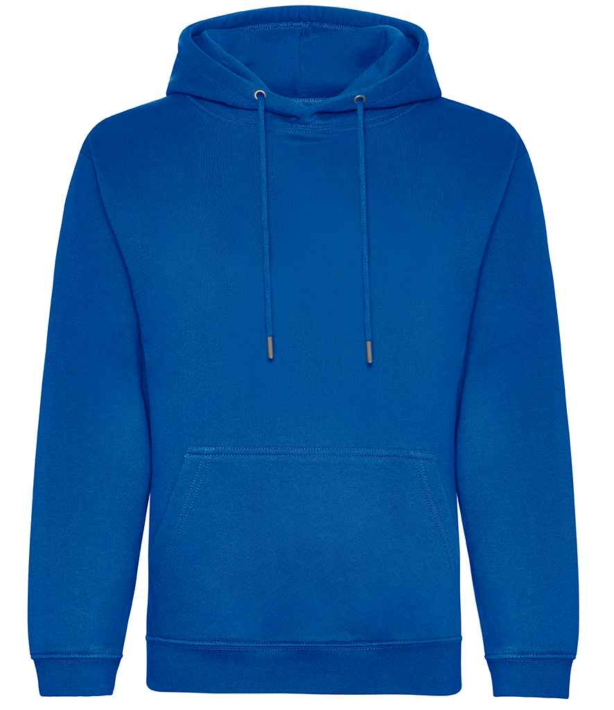 AWDis Organic Hoodie in Royal Blue by Just Hoods — Custom branded clothing by Print Press, featuring premium embroidery produced in our specialist print lab in the UK.