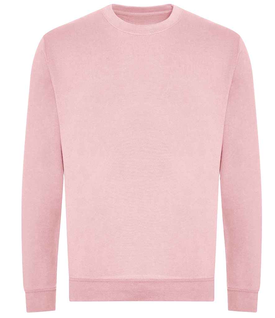 AWDis Unisex Organic Sweatshirt in by Just Hoods — Custom branded clothing by Print Press, featuring premium embroidery produced in our specialist print lab in the UK.
