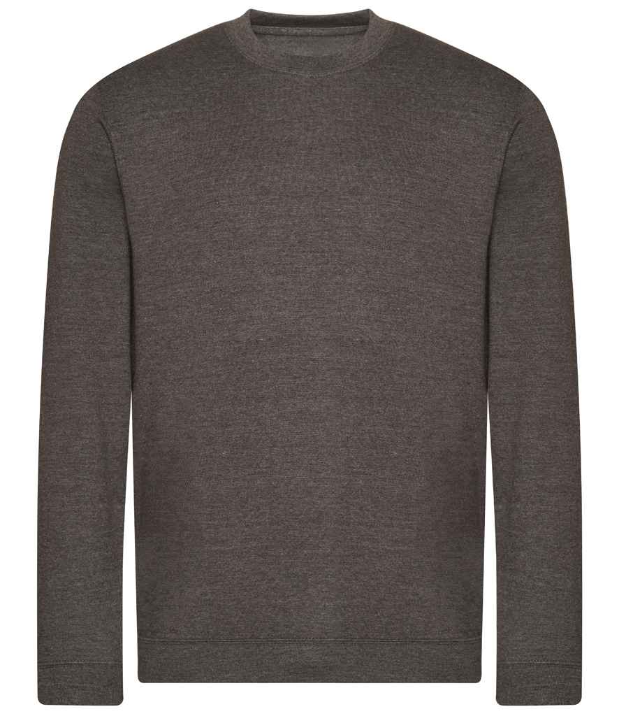 AWDis Unisex Organic Sweatshirt in Charcoal by Just Hoods — Custom branded clothing by Print Press, featuring premium embroidery produced in our specialist print lab in the UK.