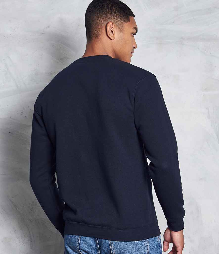 AWDis Unisex Organic Sweatshirt in by Just Hoods — Custom branded clothing by Print Press, featuring premium embroidery produced in our specialist print lab in the UK.