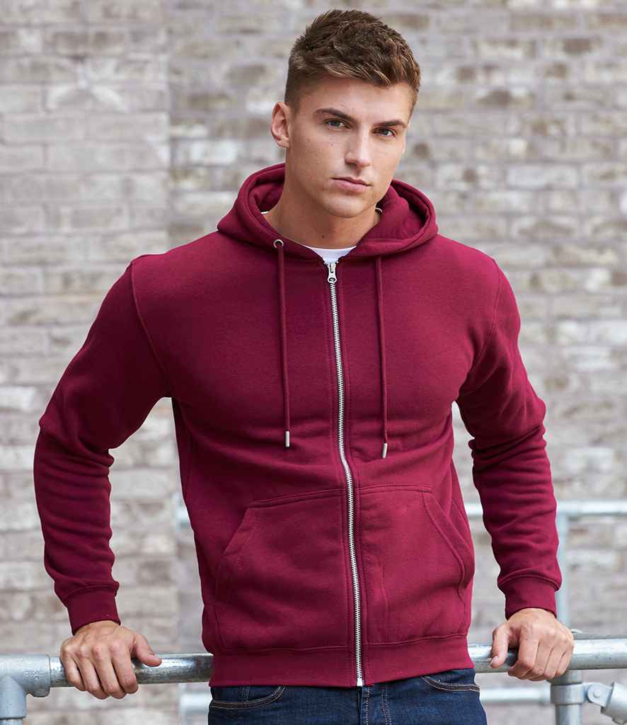 AWDis Organic Zoodie in Burgundy by Just Hoods — Custom branded clothing by Print Press, featuring premium embroidery produced in our specialist print lab in the UK.
