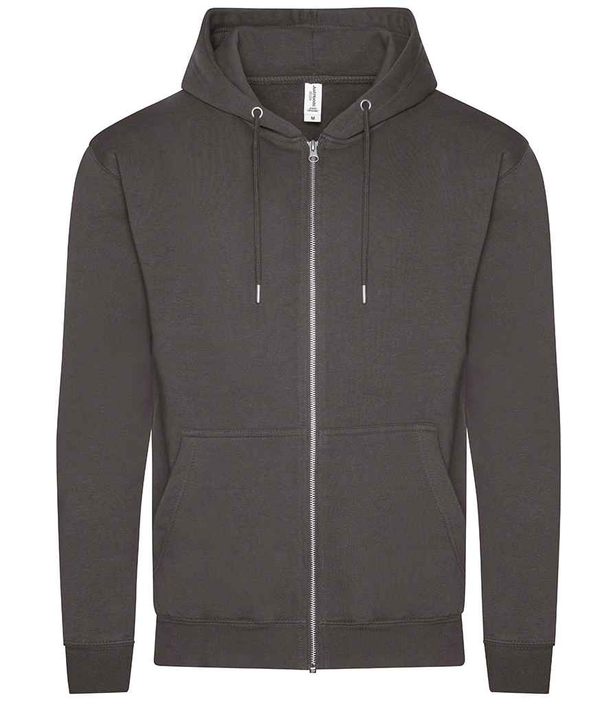 AWDis Organic Zoodie in Charcoal by Just Hoods — Custom branded clothing by Print Press, featuring premium embroidery produced in our specialist print lab in the UK.