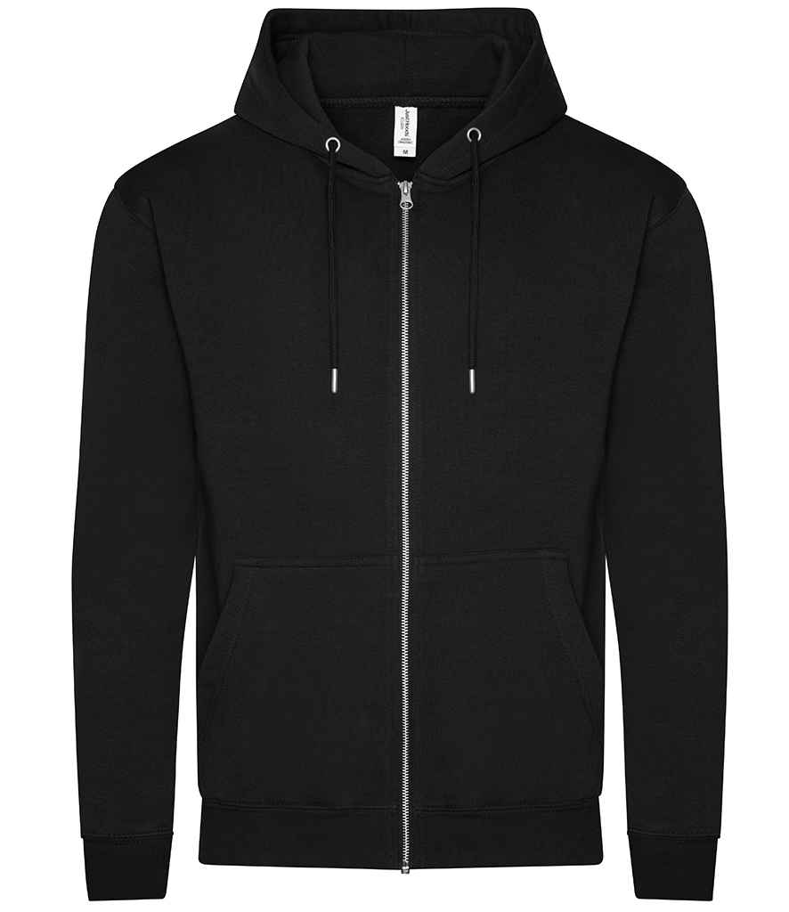 AWDis Organic Zoodie in Deep Black by Just Hoods — Custom branded clothing by Print Press, featuring premium embroidery produced in our specialist print lab in the UK.