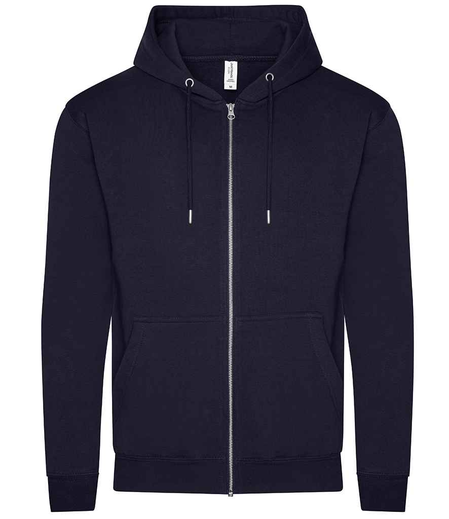 AWDis Organic Zoodie in New French Navy by Just Hoods — Custom branded clothing by Print Press, featuring premium embroidery produced in our specialist print lab in the UK.