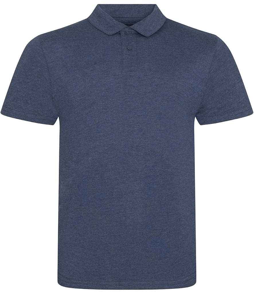 AWDis Tri-Blend Polo Shirt in Heather Navy by Just Polos — Custom branded clothing by Print Press, featuring premium embroidery produced in our specialist print lab in the UK.