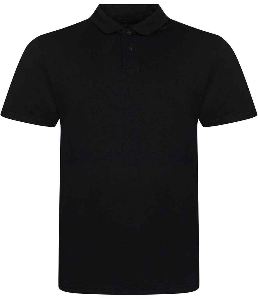 AWDis Tri-Blend Polo Shirt in Solid Black by Just Polos — Custom branded clothing by Print Press, featuring premium embroidery produced in our specialist print lab in the UK.