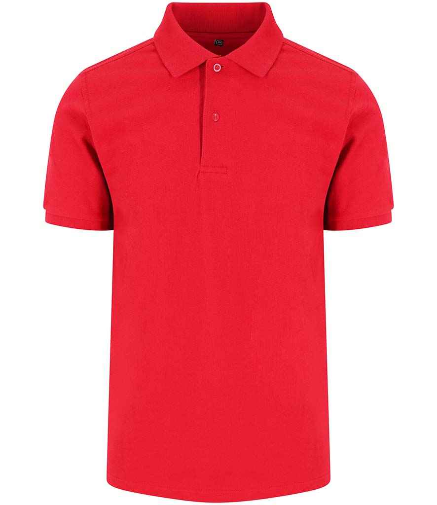 AWDis Stretch Pique Polo Shirt in Red by Just Polos — Custom branded clothing by Print Press, featuring premium embroidery produced in our specialist print lab in the UK.