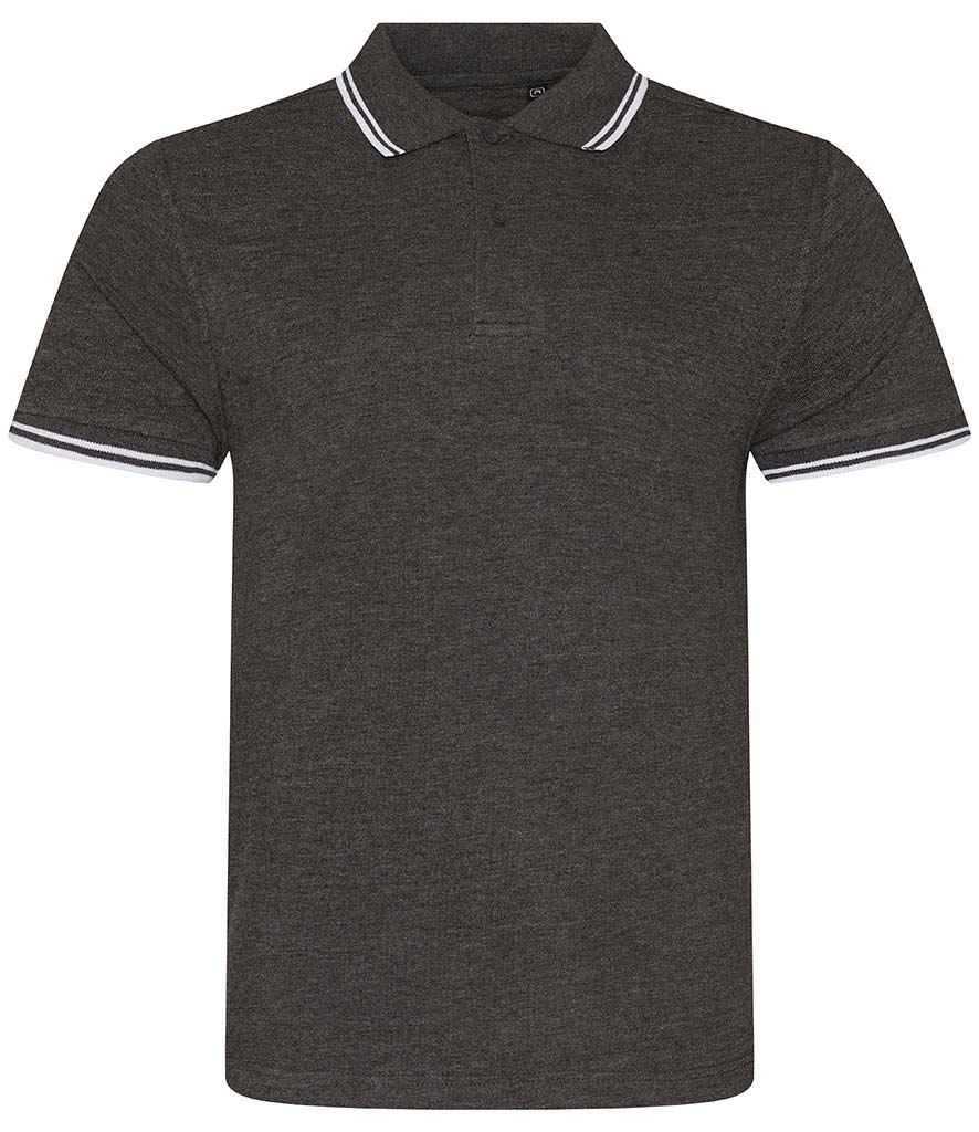 AWDis Stretch Tipped Pique Polo Shirt in by Just Polos — Custom branded clothing by Print Press, featuring premium embroidery produced in our specialist print lab in the UK.