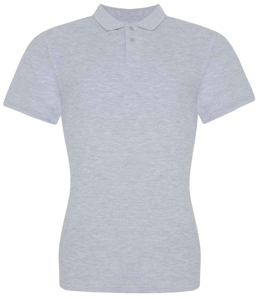 AWDis The 100 Cotton Ladies Pique Polo Shirt in Heather Grey by Just Polos — Custom branded clothing by Print Press, featuring premium embroidery produced in our specialist print lab in the UK.
