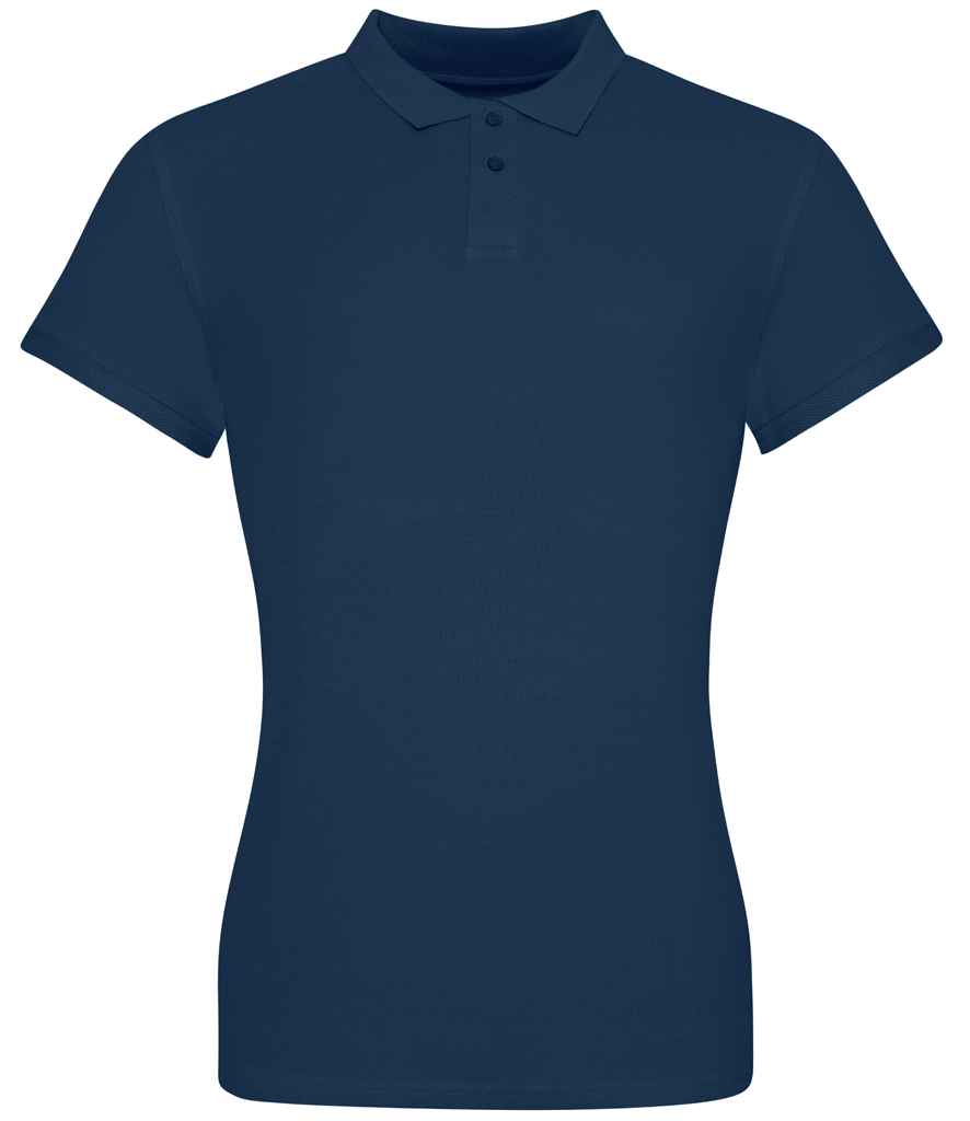 AWDis The 100 Cotton Ladies Pique Polo Shirt in Ink Blue by Just Polos — Custom branded clothing by Print Press, featuring premium embroidery produced in our specialist print lab in the UK.