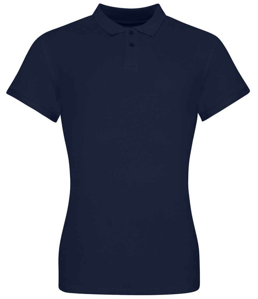 AWDis The 100 Cotton Ladies Pique Polo Shirt in Oxford Navy by Just Polos — Custom branded clothing by Print Press, featuring premium embroidery produced in our specialist print lab in the UK.