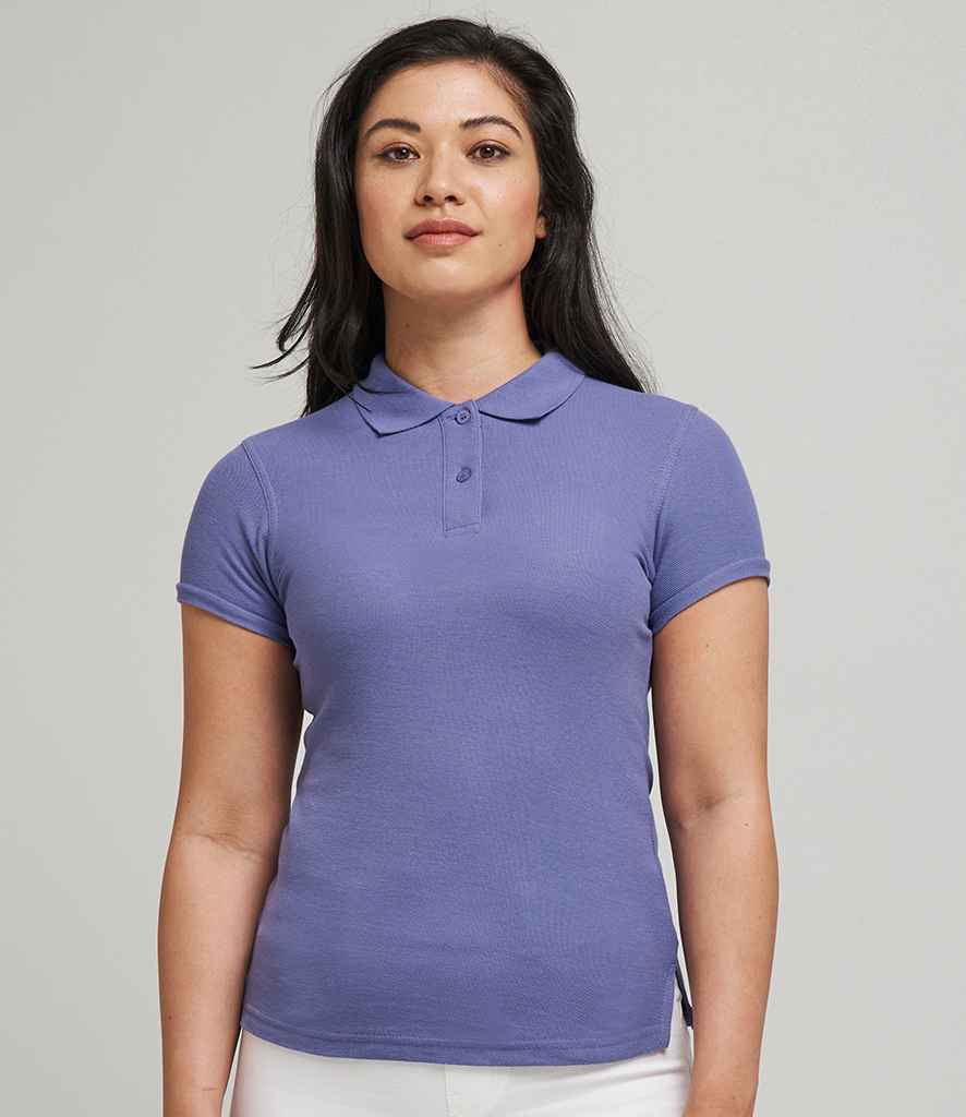 AWDis The 100 Cotton Ladies Pique Polo Shirt in Twilight Purple by Just Polos — Custom branded clothing by Print Press, featuring premium embroidery produced in our specialist print lab in the UK.