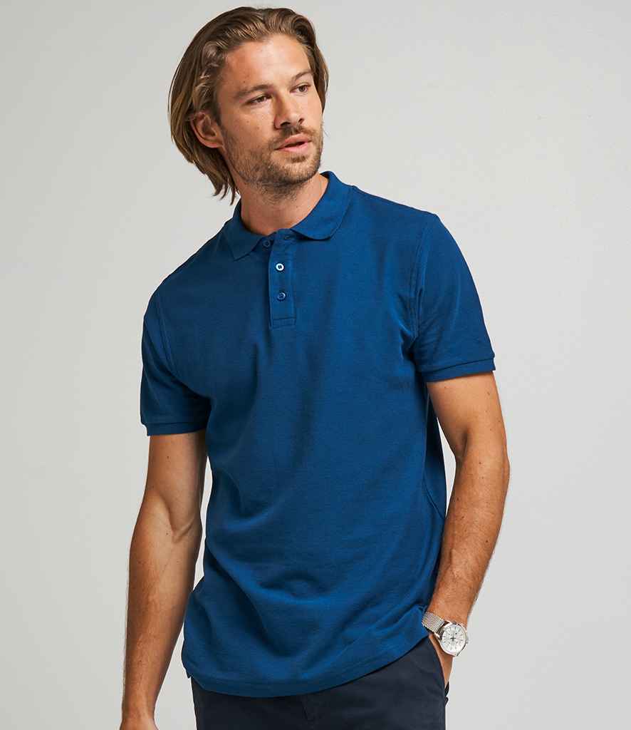 AWDis The 100 Cotton Pique Polo Shirt in Ink Blue by Just Polos — Custom branded clothing by Print Press, featuring premium embroidery produced in our specialist print lab in the UK.