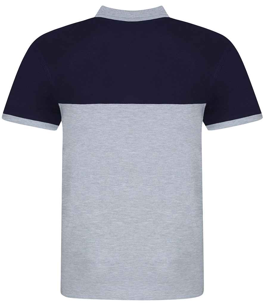 AWDis Colour Block Pique Polo Shirt in by Just Polos — Custom branded clothing by Print Press, featuring premium embroidery produced in our specialist print lab in the UK.