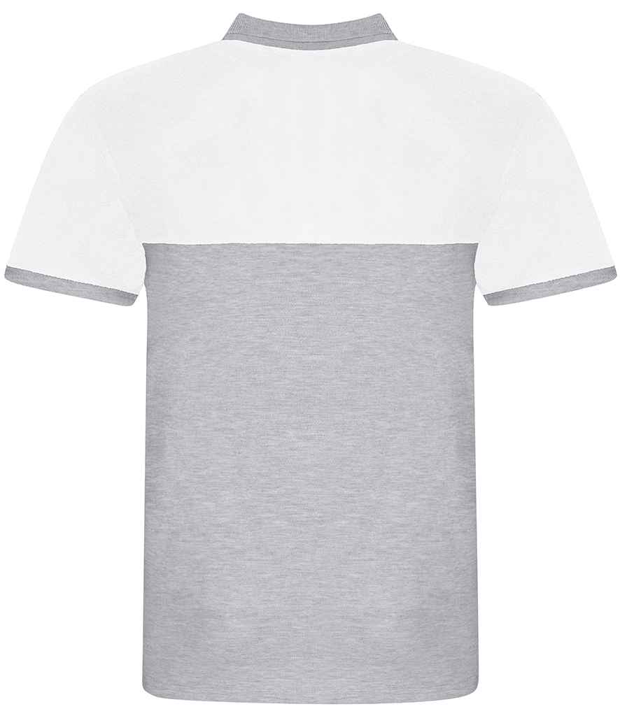 AWDis Colour Block Pique Polo Shirt in by Just Polos — Custom branded clothing by Print Press, featuring premium embroidery produced in our specialist print lab in the UK.
