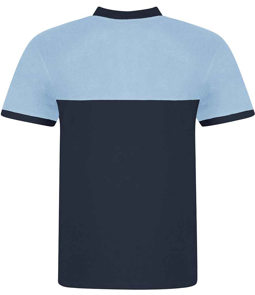 AWDis Colour Block Pique Polo Shirt in by Just Polos — Custom branded clothing by Print Press, featuring premium embroidery produced in our specialist print lab in the UK.