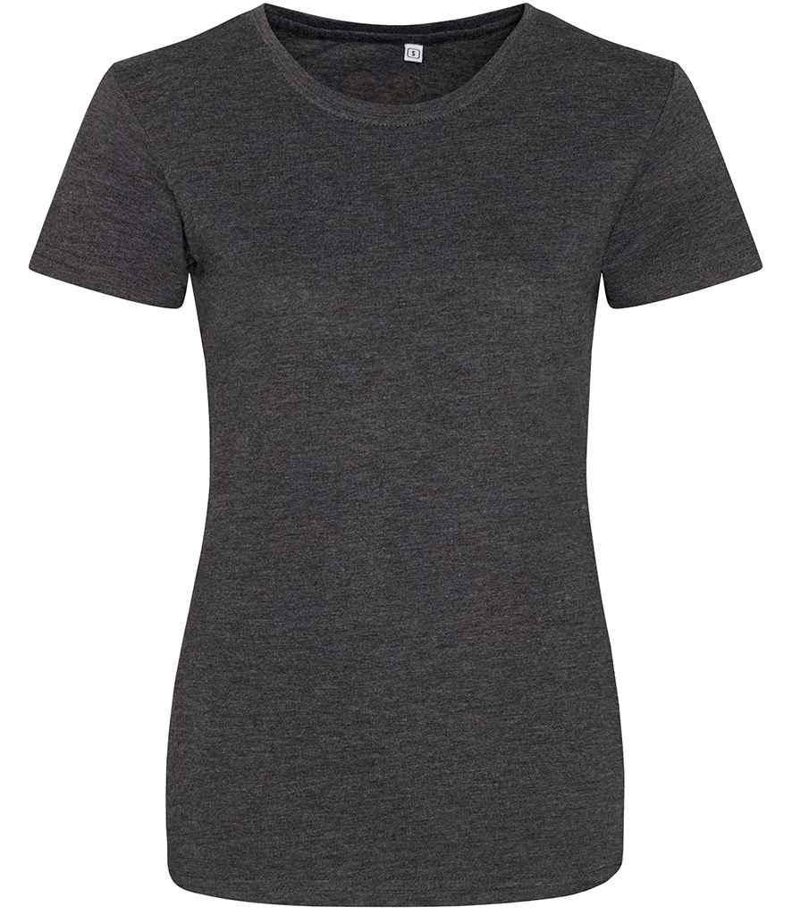 AWDis Ladies Tri-Blend T-Shirt in Heather Charcoal by Just Ts — Custom branded clothing by Print Press, featuring premium embroidery produced in our specialist print lab in the UK.