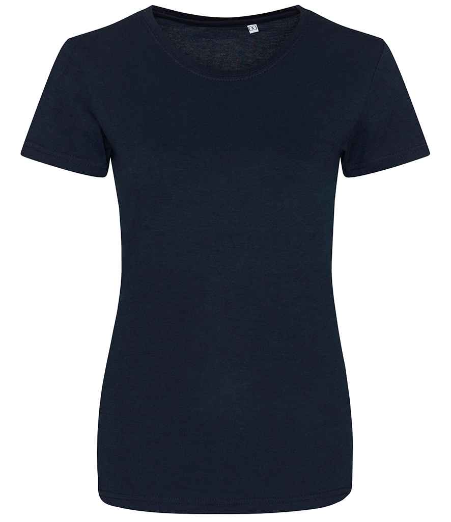AWDis Ladies Tri-Blend T-Shirt in Solid Navy by Just Ts — Custom branded clothing by Print Press, featuring premium embroidery produced in our specialist print lab in the UK.