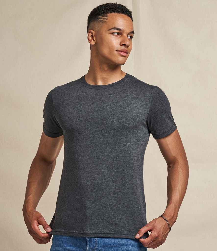AWDis Tri-Blend T-Shirt in Heather Charcoal by Just Ts — Custom branded clothing by Print Press, featuring premium embroidery produced in our specialist print lab in the UK.