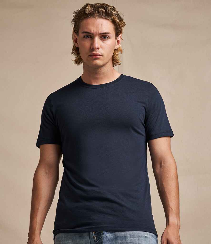 AWDis Tri-Blend T-Shirt in Heather Navy by Just Ts — Custom branded clothing by Print Press, featuring premium embroidery produced in our specialist print lab in the UK.