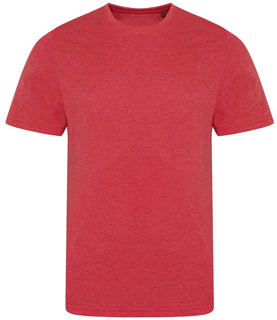 AWDis Tri-Blend T-Shirt in Heather Red by Just Ts — Custom branded clothing by Print Press, featuring premium embroidery produced in our specialist print lab in the UK.