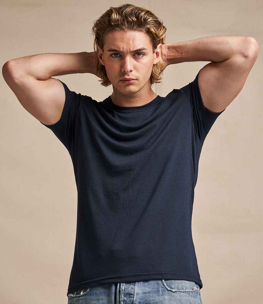 AWDis Tri-Blend T-Shirt in Solid Navy by Just Ts — Custom branded clothing by Print Press, featuring premium embroidery produced in our specialist print lab in the UK.