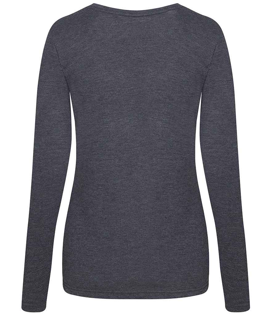 AWDis Ladies Long Sleeve Tri-Blend T-Shirt in by Just Ts — Custom branded clothing by Print Press, featuring premium embroidery produced in our specialist print lab in the UK.
