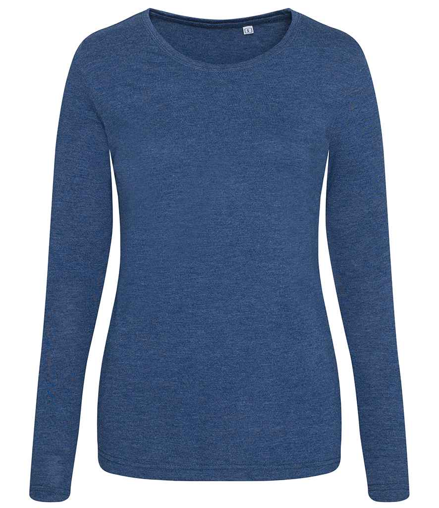 AWDis Ladies Long Sleeve Tri-Blend T-Shirt in by Just Ts — Custom branded clothing by Print Press, featuring premium embroidery produced in our specialist print lab in the UK.
